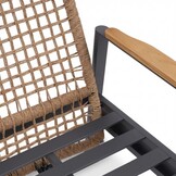 Boston dining tuinstoel | aluminium + teak | zand