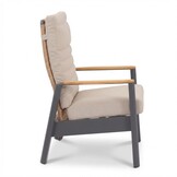 Boston lounge balkonset - verstelbaar 2 personen | aluminium + teak | zand | 5-delig