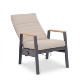 Boston lounge balkonset - verstelbaar 2 personen | aluminium + teak | zand | 5-delig