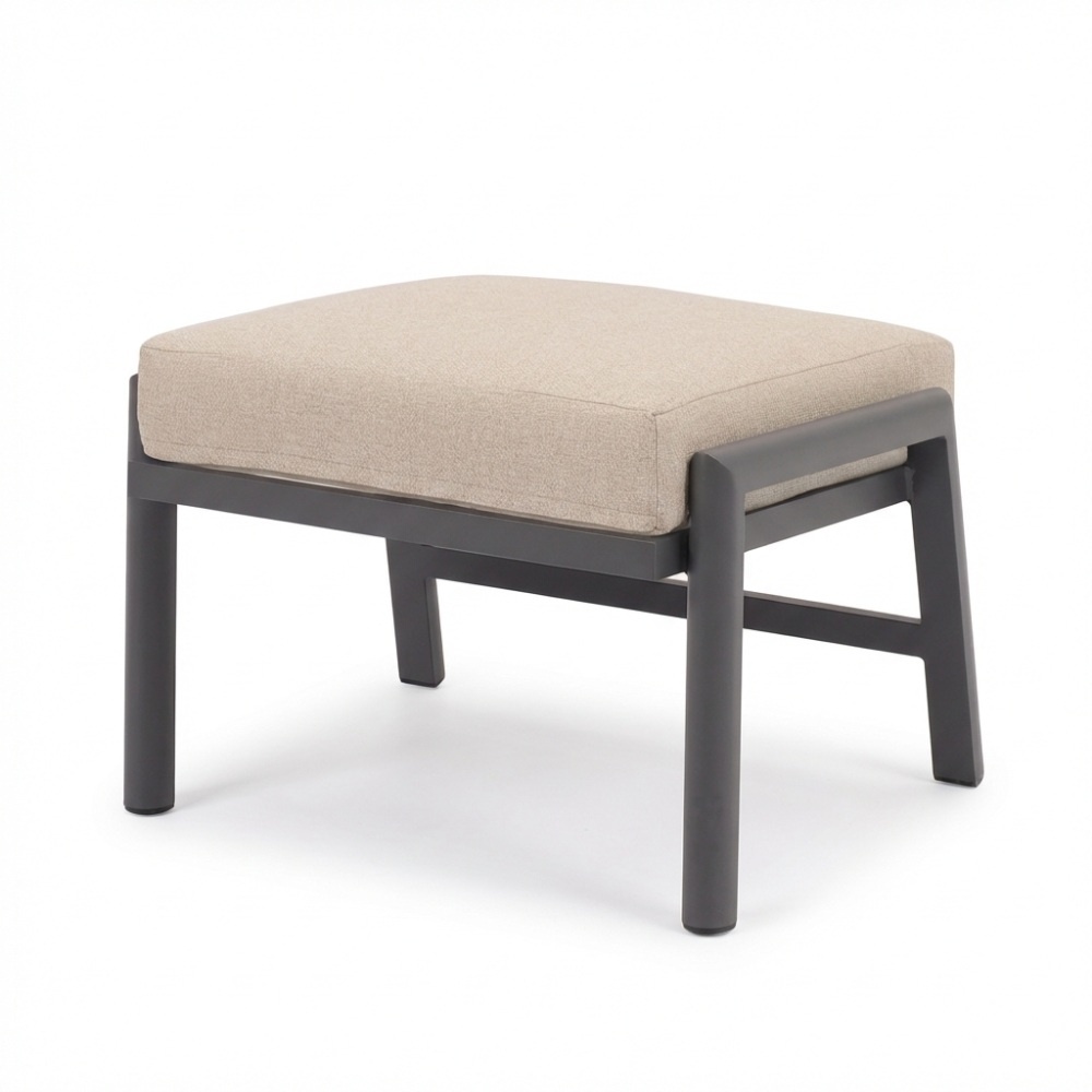 Boston lounge balkonset - verstelbaar 2 personen | aluminium + teak | zand | 5-delig