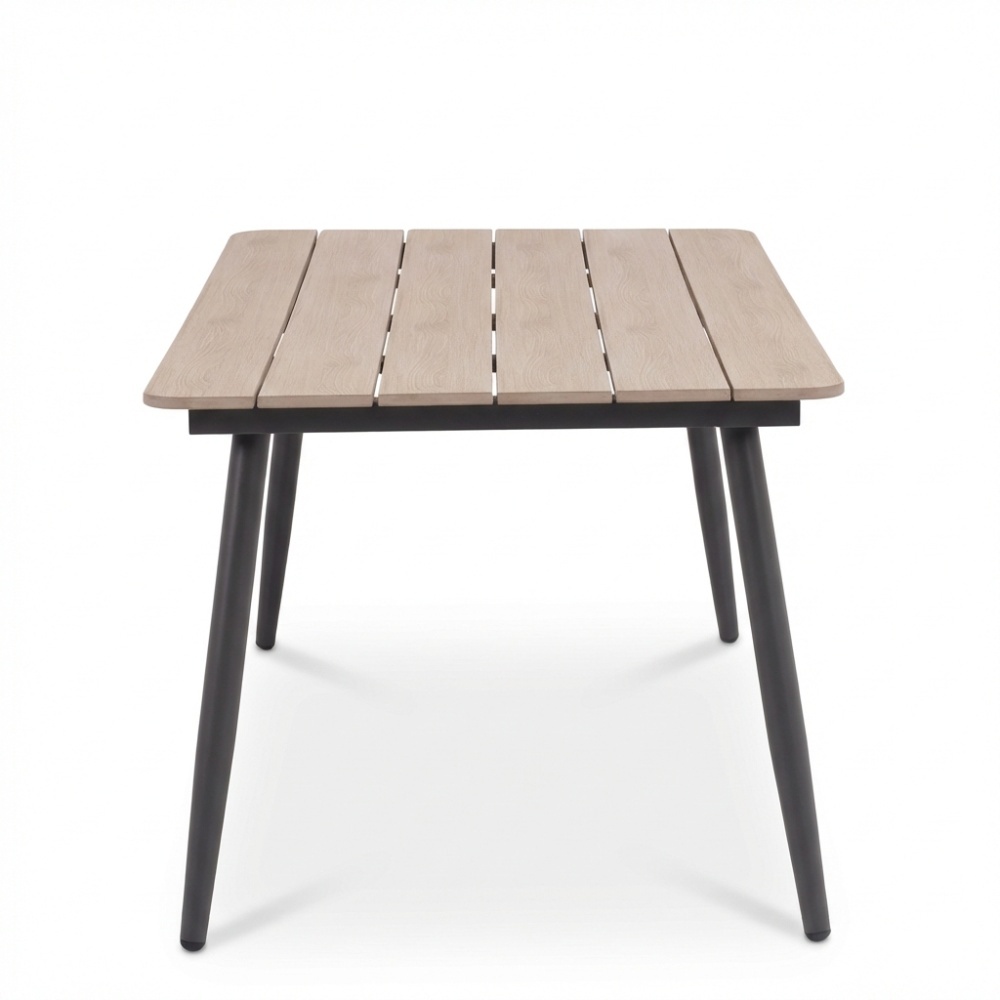 Liana dining loungeset 8 personen | wicker + aluminium | antraciet | 4-delig - 197x193cm