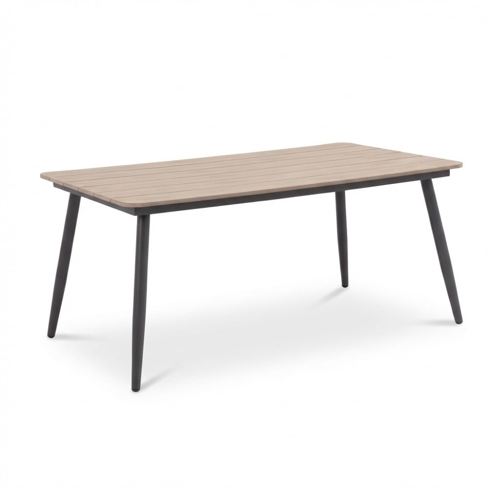 Liana dining loungeset 8 personen | wicker + aluminium | antraciet | 4-delig - 197x193cm