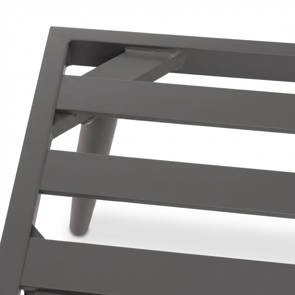 Liana dining loungeset 8 personen | wicker + aluminium | antraciet | 4-delig - 197x193cm