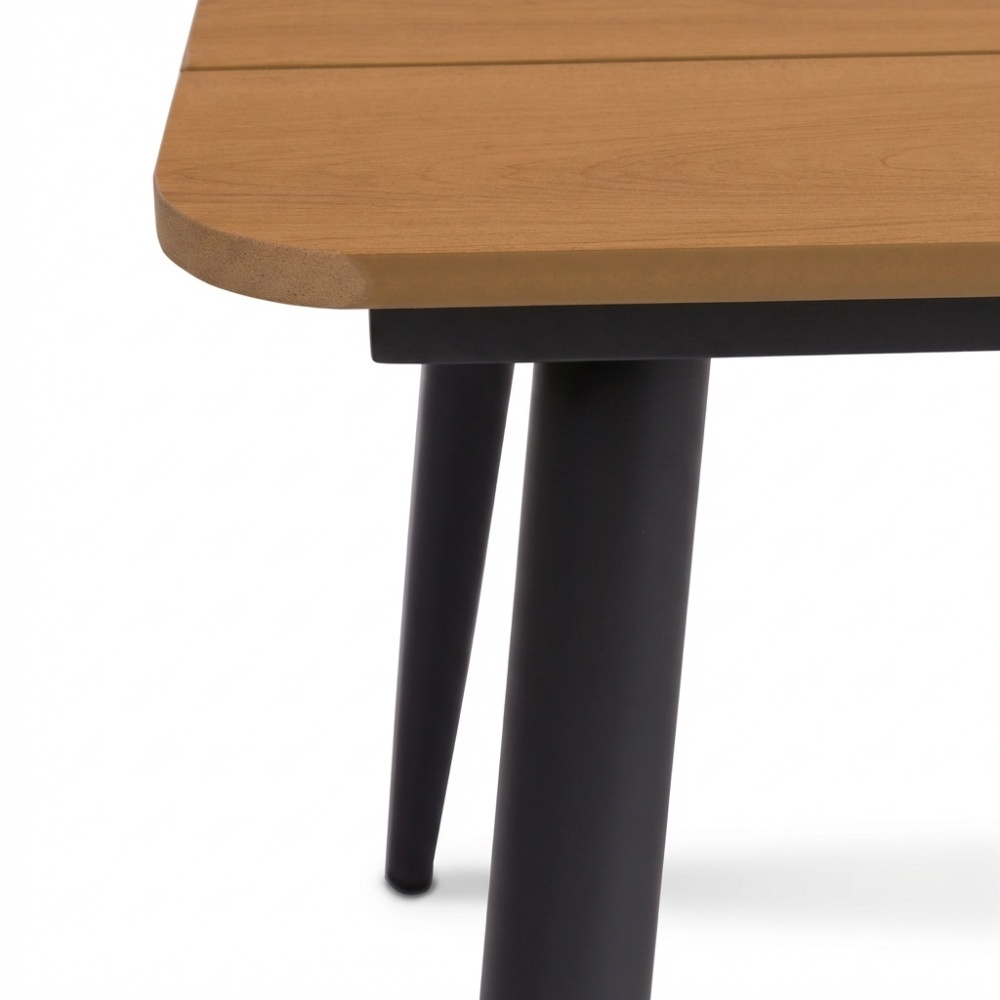 Liana dining loungeset links 8 personen | wicker + aluminium | zand | 4-delig - 270x193cm