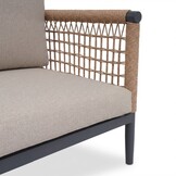 Liana dining loungeset links 8 personen | wicker + aluminium | zand | 4-delig - 270x193cm
