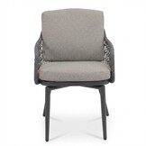 Vedra dining tuinstoel | touw + aluminium | antraciet