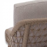 Vedra dining tuinstoel | touw + aluminium | beige