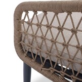 Vedra dining tuinstoel | touw + aluminium | beige