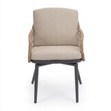 Vedra dining tuinstoel | touw + aluminium | beige