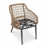 Vedra dining tuinstoel | touw + aluminium | beige