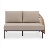 Vienna hoek loungeset 5 personen | wicker + aluminium | zand | 3-delig - 223x223cm