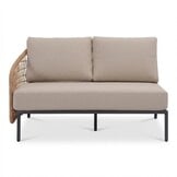 Vienna hoek loungeset 5 personen | wicker + aluminium | zand | 3-delig - 223x223cm