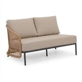 Vienna hoek loungeset 5 personen | wicker + aluminium | zand | 3-delig - 223x223cm