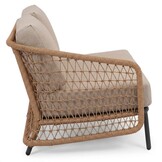 Vienna hoek loungeset 5 personen | wicker + aluminium | zand | 3-delig - 223x223cm
