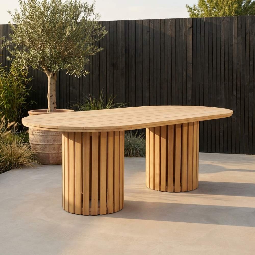 Berlijn dining tuintafel 6 personen | hardhout | teaklook | 240cm