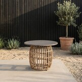 Flow bijzettafel | wicker + betonlook | 55cm
