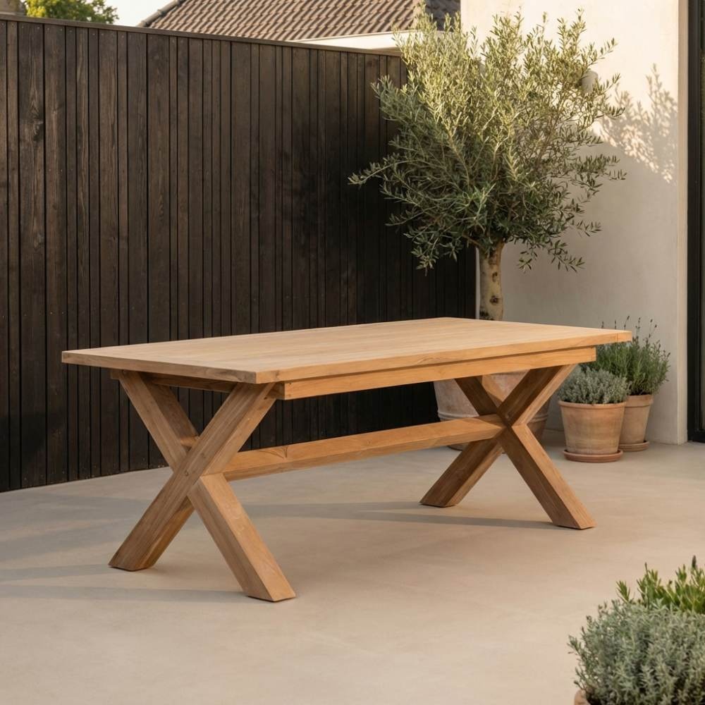 Riga dining tuintafel 4 personen | teakhout | Natural Teak | 200cm