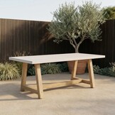 Monaco dining tuintafel 4 personen | polystone + hardhout | marmerlook | 200cm