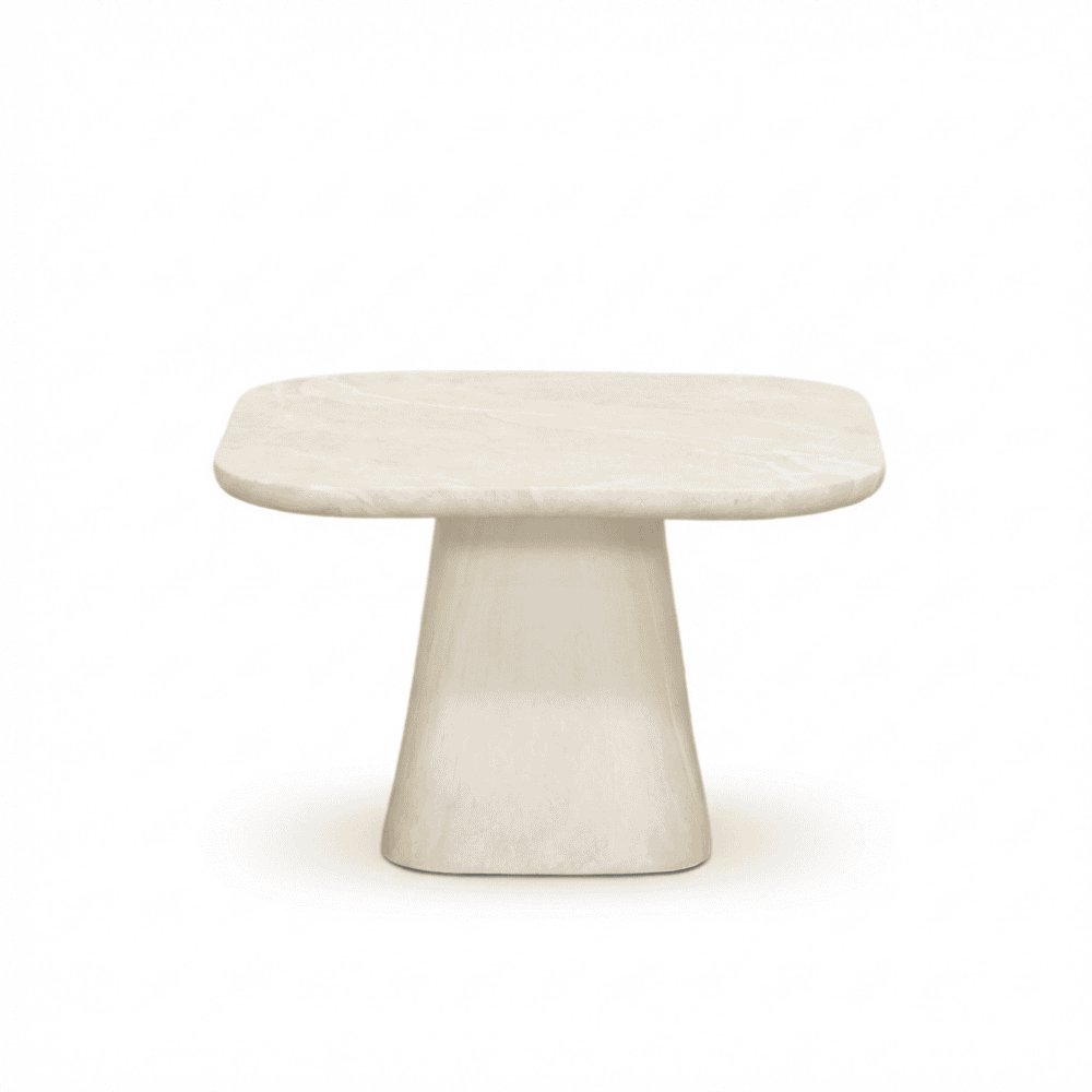 Amy bijzettafel | polystone | Chalk beige | 60x60cm