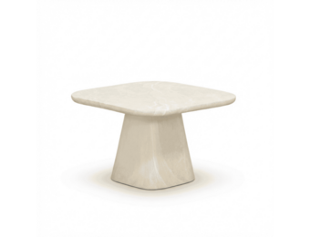 Amy bijzettafel | polystone | Chalk beige | 60x60cm