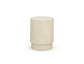 Jade bijzettafel | polystone | Chalk beige | 40cm rond