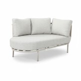 Capri organische hoek loungeset 4 personen | aluminium + touw | beige | 4-delig - 249x163cm