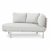 Capri organische hoek loungeset 4 personen | aluminium + touw | beige | 4-delig - 249x163cm