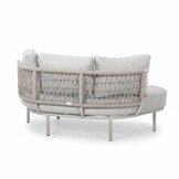 Capri organische hoek loungeset 4 personen | aluminium + touw | beige | 4-delig - 249x163cm