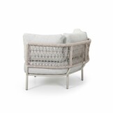 Capri organische hoek loungeset 4 personen | aluminium + touw | beige | 4-delig - 249x163cm