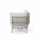 Capri organische hoek loungeset 4 personen | aluminium + touw | beige | 4-delig - 249x163cm