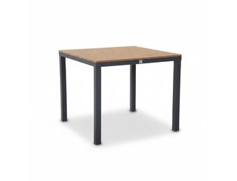 Oxford dining tuintafel 4 personen | aluminium + polywood | Natural Wood | 90cm