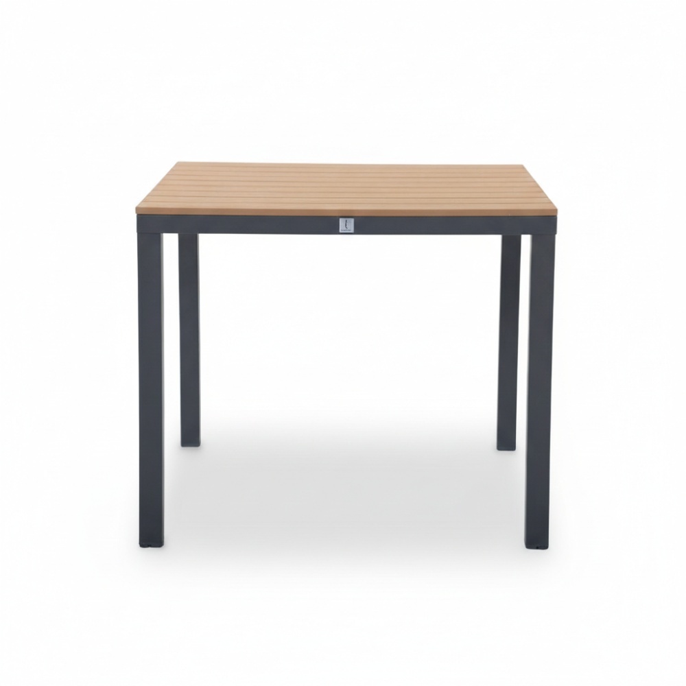 Oxford dining tuintafel 4 personen | aluminium + polywood | Natural Wood | 90cm