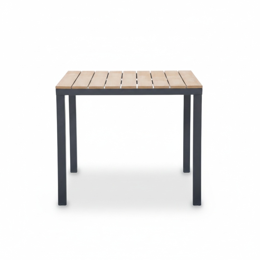 Oxford dining tuintafel 4 personen | aluminium + polywood | Natural Wood | 90cm