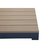 Oxford dining tuintafel 4 personen | aluminium + polywood | Natural Wood | 160cm