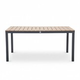 Oxford dining tuintafel 4 personen | aluminium + polywood | Natural Wood | 160cm