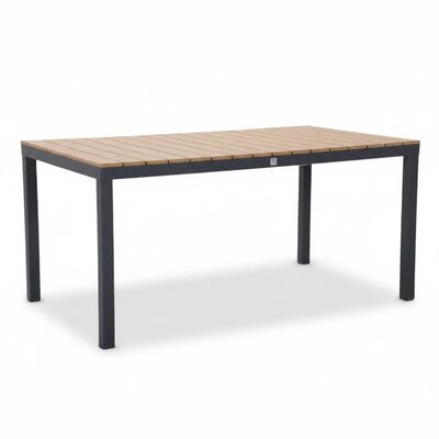 Oxford dining tuintafel 4 personen | aluminium + polywood | Natural Wood | 160cm