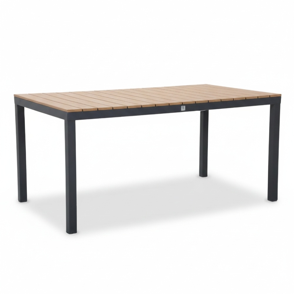Oxford dining tuintafel 4 personen | aluminium + polywood | Natural Wood | 160cm