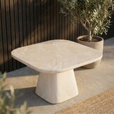 Amy bijzettafel | polystone | Chalk beige | 60x60cm