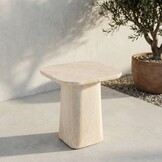 Amy bijzettafel | polystone | Chalk beige | 40x40cm
