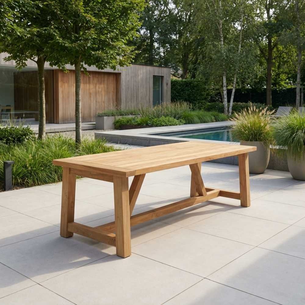 Alba dining tuintafel 8 personen | teakhout | Natural Teak | 300cm