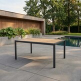 Annecy dining tuintafel 4 personen | teakhout + aluminium | Natural Teak/antraciet | 160cm