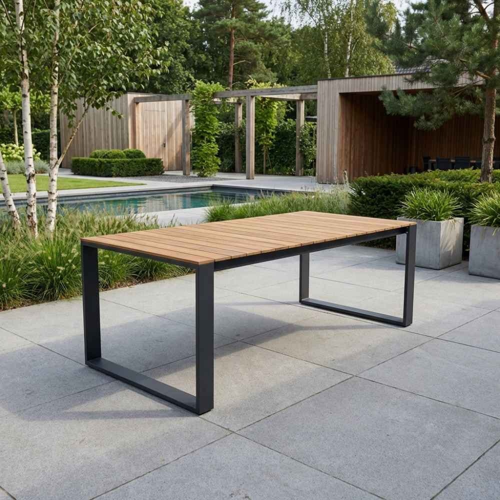 Atlanta dining tuintafel 6 personen | teakhout + aluminium | Natural Teak | 218cm