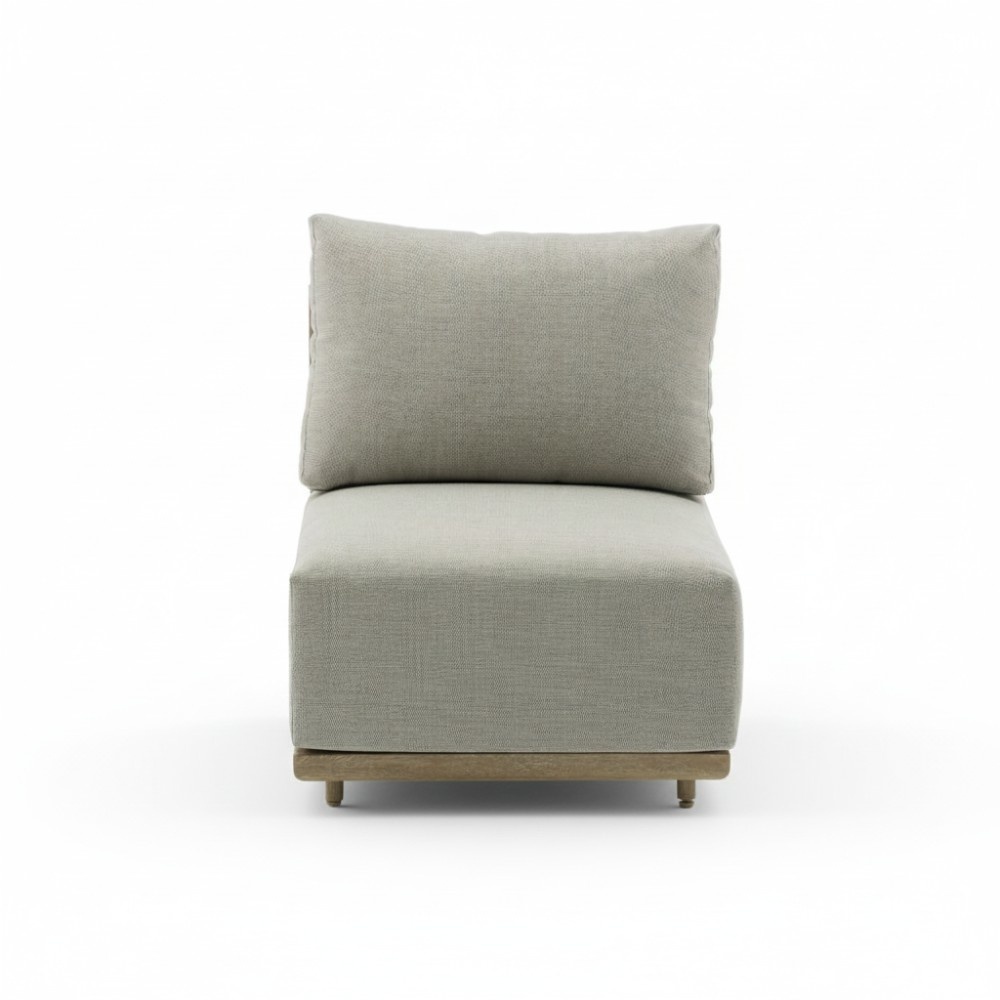 Beau hoek loungeset 6 personen incl. tafel 70cm rond | aluminium + touw | grijs | 5-delig - 304x234cm