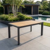 Cortona dining tuintafel 4 personen | polywood + aluminium | Natural Wood | 160cm