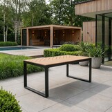 Kampa dining tuintafel - visgraatblad 4 personen | polywood + aluminium | Natural Wood | 160cm