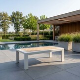 Manhattan loungetafel | aluminium + polywood | beige | 113x62cm