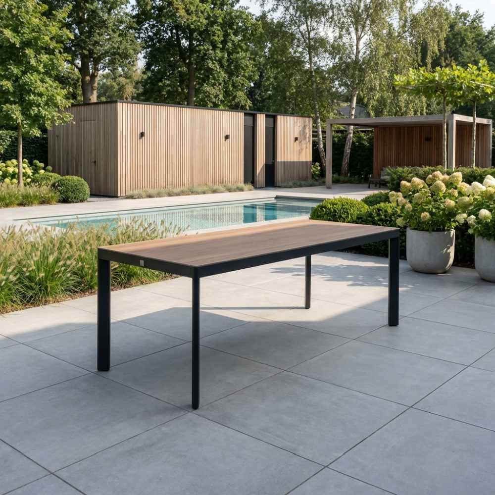 Royan dining tuintafel 6 personen | aluminium | Natural Wood | 220cm