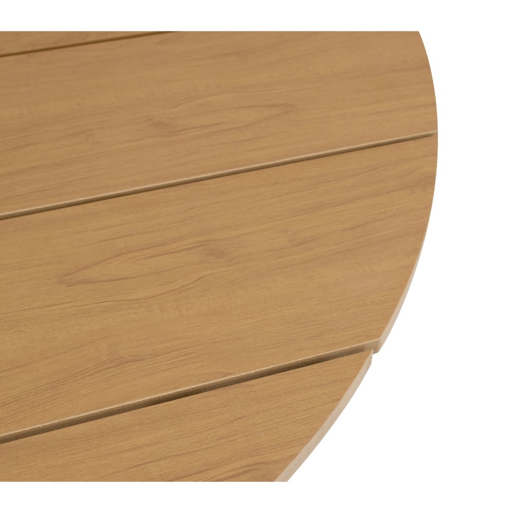 Panama dining tuintafel 4 personen | polywood + aluminium | Natural Wood/antraciet | 120cm rond