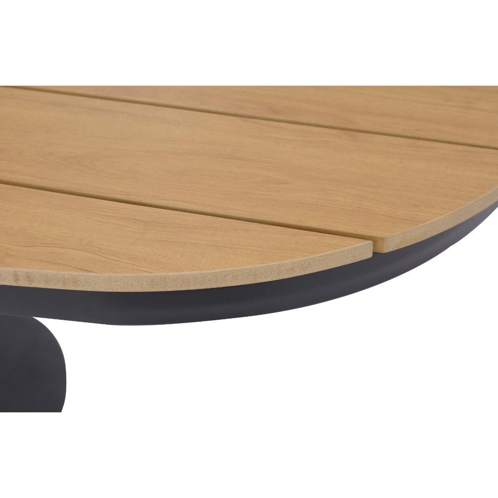 Panama dining tuintafel 6 personen | polywood + aluminium | Natural Wood/antraciet | 260cm Deens ovaal