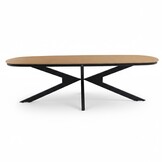 Texas dining tuintafel 6 personen | polywood + aluminium | Natural Wood/antraciet | 260cm Deens ovaal